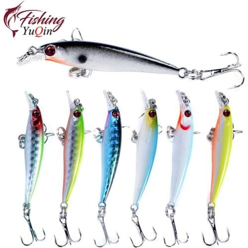 1pcs 5cm 3g Minnow Fishing Lure Hard Baits 3D Eyes Crankbait Wobblers Carp Fishing Peaca Tackle 8 Colors