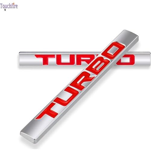 10pcs Car Styling Car Turbo Boost Loading Boosting 3D Metal Chrome Zinc Alloy 3D Emblem Badge Sticker Decal Auto Accessory Logo