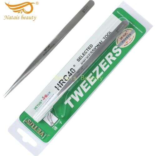 10pcs Vetus ST-11 Eyelash Extension Tweezers Professional Stainless Steel Tweezer Free Shipping