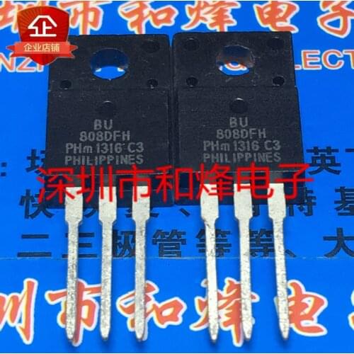 100% New&original BU808DFH TO-220F 1400V 8A 5pcs/lot