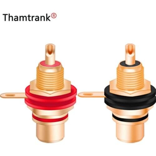 100pcs/lot RCA Connector Gold Plated Female Jack Socket Solder Wire Connector RCA Panel Mount Chassis Wholesales