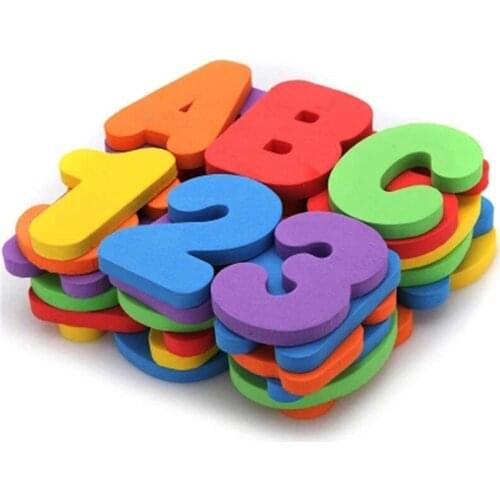 Alphabet A to Z Digitals 0-9 Toys for Children Study Education Wall Stickers 3D Big Thicken EVA Foam English Letters Numbers