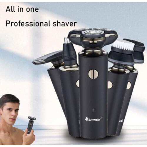 Wet dry shaver floating blade&head rechargeable 3D electric shaver digital display electric razor for men beard shaving machine