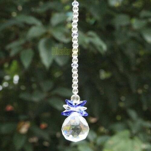 Feng shui 30mm crystal ball&14mm octagon beads healing crystals suncatcher wedding decoration,crystal chandelier parts NO#38