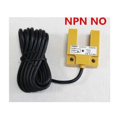 NPN NO Groove / U type Photoelectric sensor E3S-GS15N1 Normally open switch DC 3 wires detect distance 15mm