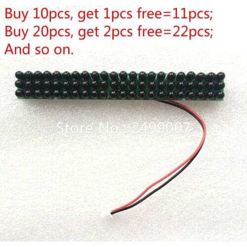 Lihmsek 66pcs Black IR LEDs 940nm Infrared IR LED Board with F5mm CCTV Illuminator accessories 60degree Invisible at night DC12V