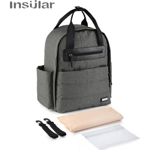 Insular Fashion Mummy Maternity Mother Bag Multi-function Diaper Bag Backpack Nappy Baby Bag with Stroller Straps For Baby Care