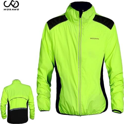 WOSAWE Mens Cycling windbreaker Waterproof Reflective Breathable MTB Road Bicycle Bike Wind Cycling Riding Jackets