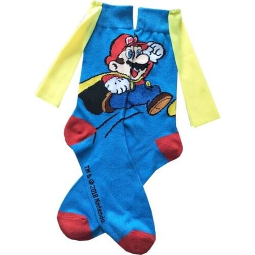 Super Mario Bros Anime socks Mario cloak socks cotton cartoon mens tube socks cartoon casual xxx boys and girls cotton sock