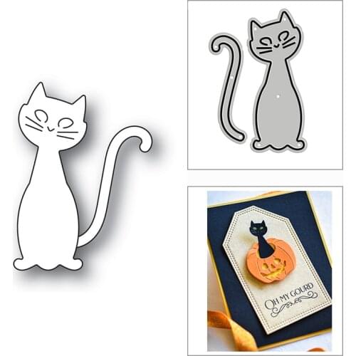 New Lively Black Cat Animal 2020 Metal Cutting Dies for DIY Scrapbooking and Card Making Decorative Embossing Craft No Stamps