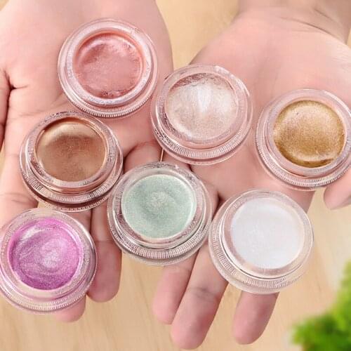 Wholesale 7 Colors Shimmer Liquid Highlighter Lasting Waterproof Non-Dizzy Eyeshadow Liquid Beauty Makeup Tool