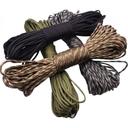 4 Colors Dia.4mm Paracord 550 Rope Type III 7 Stand Paracord for Survival kit Parachute Camping Climbing Rope Hiking Clothesline