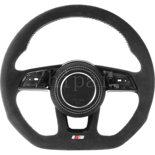 Custom Full alcantara Steering Wheel For Audi RS3 RS4 RS5 S3 S4 S5 S6 Carbon Fiber Itlay Alcantara /Carbon Firber Steering Wheel