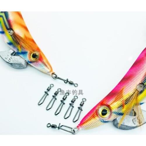 Road and squid fishing equipment supplies pin wood shrimp connector American t swivel the quickdraw winding