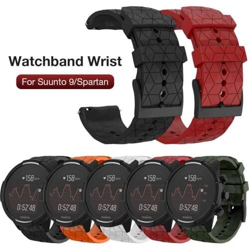 Silicone Strap Replacement WatchBand Wrist Bracelet for Suunto 9 Spartan Sport Wrist HR Baro Smart Watch Band Titanium Copper