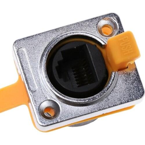 RJ45 Waterproof Connector Sockets LED Display Aignal Self-locking Plug Connector