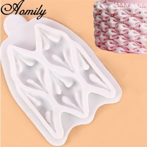 Aomily 3D Textile Shaped Silicon Fondant Cake Chocolate Jelly Candy Bakeware Mold Pastry Bar Ice Block Soap Mould Baking Tool