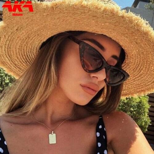 AKAgafas Cat Eye Retro Sunglasses Women Personality Brand Glasses for Women/Men Vintage Eyeglasses Women Small Oculos Feminino