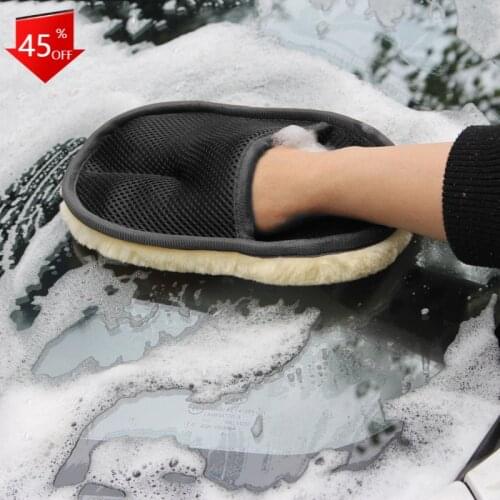 Car Cleaning Wool Cashmere Car Wash Glove Cleaning Mitt Washing Brush Car Cleaning Tools Motorcycle Washer