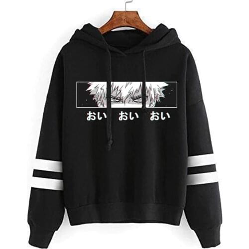 My Hero Academia Hoodies Anime Bakugou Katsuki Eyes Printed Mens Hoodie Streetwear Long Sleeved Tops