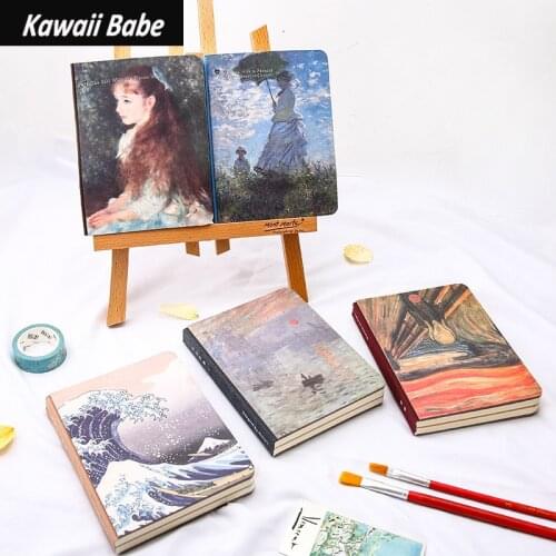 Vintage Journals Notebooks Sketchbook Office Stationery Hardcover Van Gogh Oil Painting Cover Diary Pad Diary School Supplies