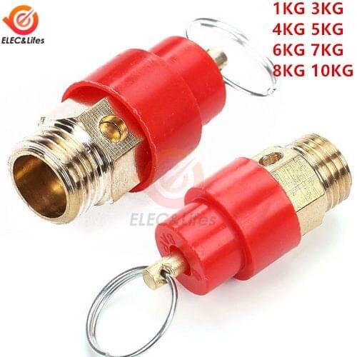 1KG 3KG 4KG 5KG 6KG 7KG 8KG 10KG Air Compressor Safety Release Relief Valve Connector Air Gas Pressure Relief Regulator 1/4