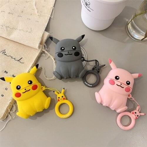 Pokemon Pikachu Airpods Protective Shell for AirPods 1/2 Pro 3 Generation Wireless Bluetooth Headset Protective Soft Cover Shell