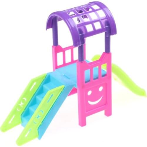 1Set Girl Play House Doll Amusement Park For 10CM Doll Slide Amusement Park Slide Swing Accessories Doll Toy Accessories