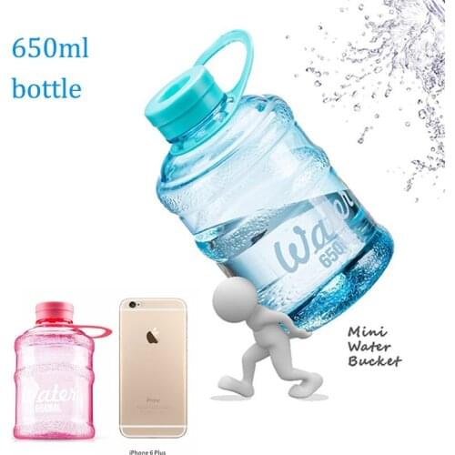 650ml Creative Mini Water Bucket Adult Baby Bottle For Water Portable Drinking Cup Gift Bottles Travel Sport Cups Customized Cup