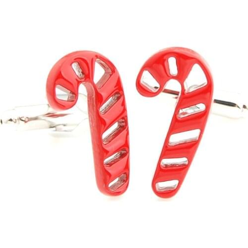 YH-1982 Novelty Christmas Candy Cane,Christmas Socks, Santa Hat,Father Christmas Cufflinks for Christmas Gift