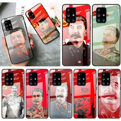 Tempered Glass Cover Soviet Union Leader Stalin For Samsung Galaxy A91 A81 A72 A71 A52 A51 A41 A31 A21S A11 A01 Phone Case