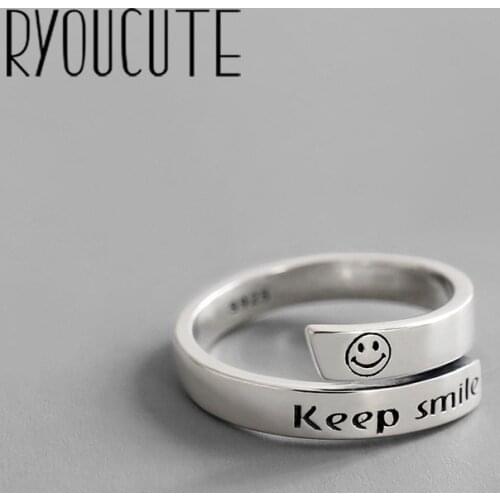 Personality Boho Smile Face Rings for Women Jewelry Big Antique Rings Girls Christmas Gifts Anillos