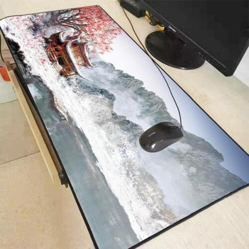 XGZ Japan Cherry Blossom Anime Mouse Pad Gamer Large Lock Edge Soft Durable Gaming Mousepad Non-slip Rubber Computer Desk Mat