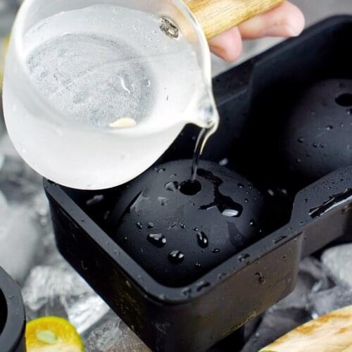 Creative large 6-piece ice ball mold spherical ice mold ice cube mold whiskey vodka silicone ice tray ice cube