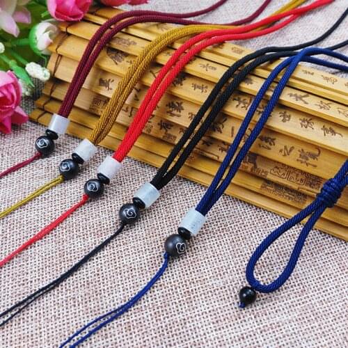 Jade Barrel Sandalwood Silk Necklace Simple and Convenient Manual Weaving New Accessories DIY Pendant Rope