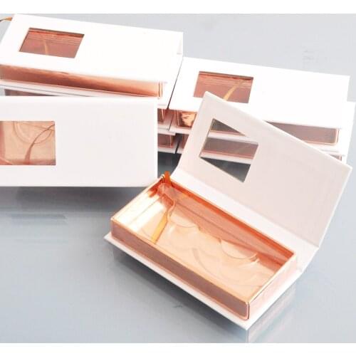 Wholesale 100/pack false eyelash packaging box Faux Cils custom logo lash box package 25mm mink lashes makeup case bulk vendors