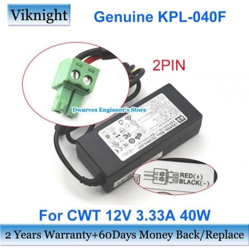 Genuine CWT KPL-040F PAA040F 12V 3.33A 40W Power supply Charger Laptop for LCD DISPLAY CML-190GT ac Adapters