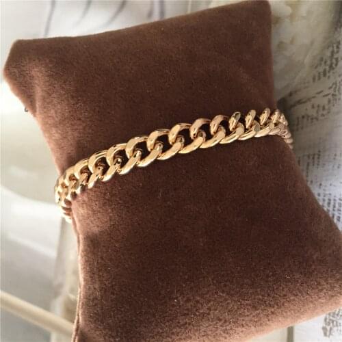 Casual Gold Color Plating Curve Chain Bracelet Anklet For Women Girl Bohemia Chic Chunky Elegant Gorgeous Jewelry Accessory