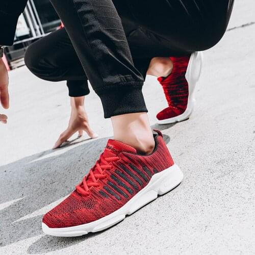 Mesh shoe Mens breathable Fashion casuales male white Shoes sapato man hombre sneakers-mens s sale casual knitting de Light on