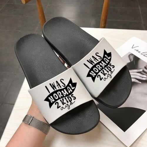 Shoes Women 2021 Letters Printe Home Indoor Slippers Summer Sandals Non-Slip Flat Bathroom Beach Flip Flop Fashion Female shoes