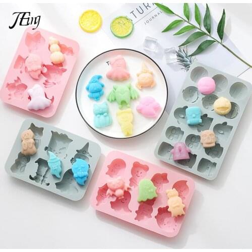 DIY Halloween Silicone Cake Mould Pumpkin Mummy Shaped Handmade Baking Fondant Chocolate Mould Cake Baking Decorating Tools