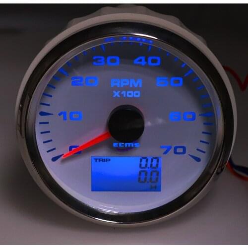 3000-8000 RPM Tachometer Universal Gauges Lcd Rev Counters With Trip Hour Meter Speed Ratio For Auto Truck Marine Boat Hourmeter
