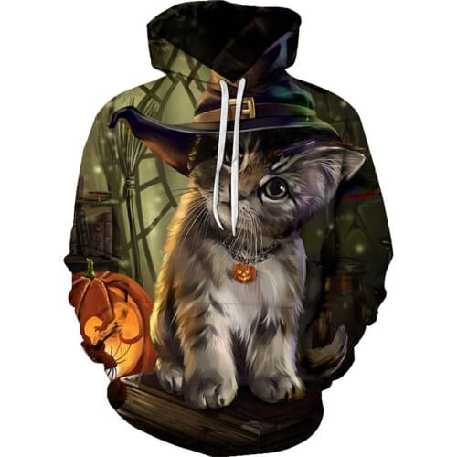 2021 Mirror Cat Face 3D Printed Hoodie Men Women Sweatshirts Hooded Tracksuit Fashion Pullover Hoody Streetwear Spring Coat