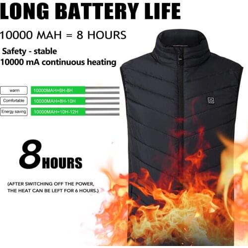 Outdoor USB Heated Vest Women Electric heated jacket Thermal Vest Jacket heating vest jacket men tactical vest veste chauffante