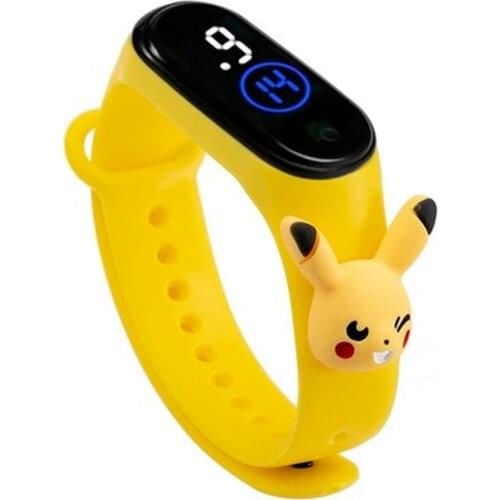 New Pokemon Pikachu Smart Watch Children Cartoon Watches Womens Watch Kids Smart Wrist Strap Touch Waterproof Watch Sports Watch