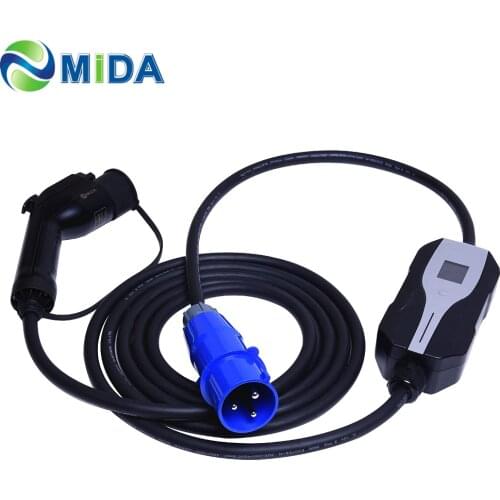 J1772 EV Charger Type 1 10A 16A 20A 32A 7.2KW 5M Level 2 Portable EVSE 220V Electric Vehicle Charging Wallbox with CEE Plug