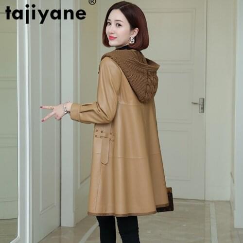 Leather Genuine Real Jacket Women Winter Jacket Women Sheepskin Coats 2021 Autumn Winter Fashion X-long Coats XU19DG-PYW9210