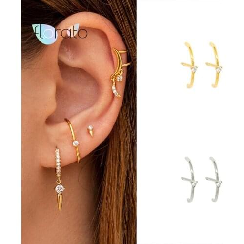 925 Sterling Silver Ear Needle Stud Earrings For Women Minimalist Earlobe Long Earrings Daily Party Accessories For Girls