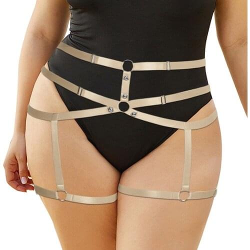 Plus Size Harness For Woman Belt Punk Style Belts Sexy Lingerie Body Bondage Cage Hollow Bra Gothic Garters Costume Pole Dance