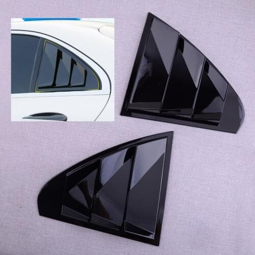 1 Pair Rear Window Louver Shutter Cover Trim ABS Glossy Black Fit for Mercedes-Benz A Class W176 2018 2017 2016 2015 2014 2013
